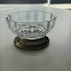 Faceted Clear Glass Dish